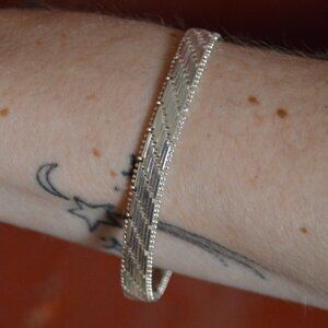 Elegant sterling silver chain bracelet, 7"